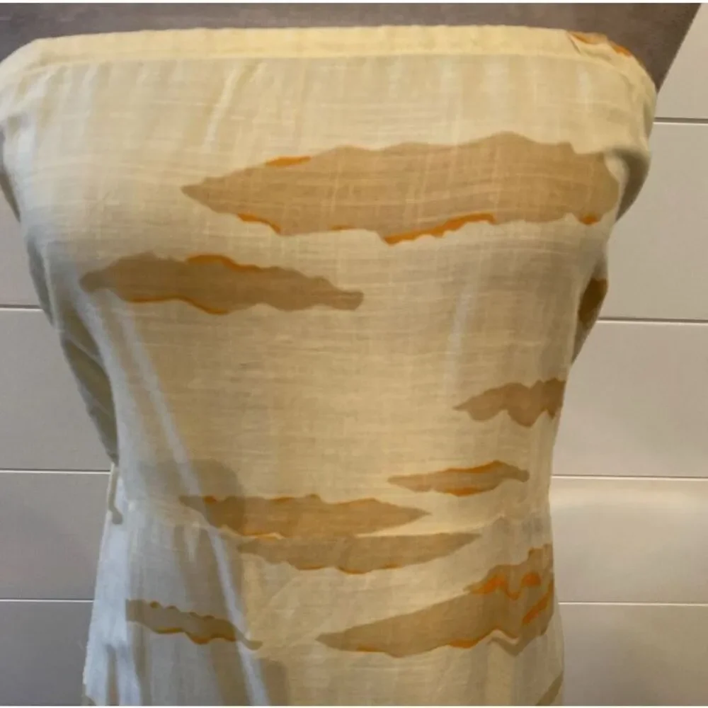 True Destinations Maxi Dress Palm Scenic Strapless Coverup Tropical Women M New - Picture 7 of 10